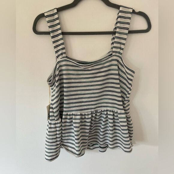 a.n.a Womens Multicolor Striped Flowy Tank Top, 
White/Green/Black Size M  NEW - Picture 7 of 7